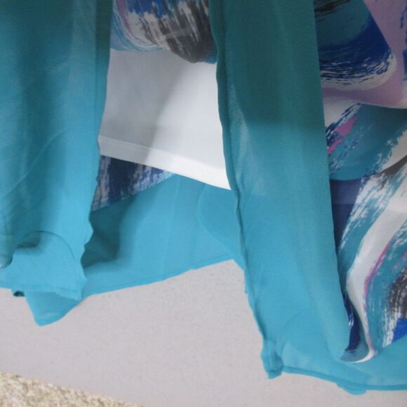 Catherines Dress Plus 2X Midi Artsy Flowy Sleeveless NWT $79 Asymmetrical - Picture 4 of 13